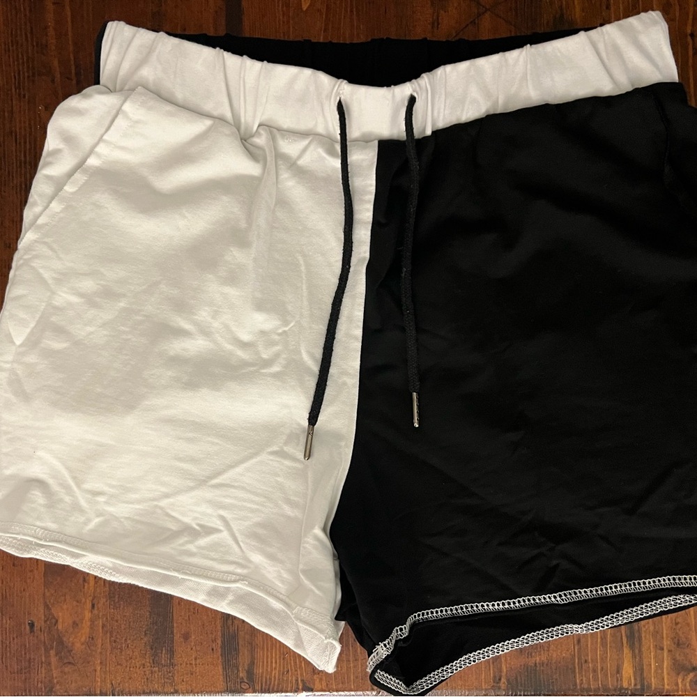Black and White Shorts